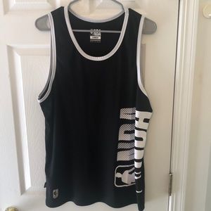 NBA tank top. Black and white. Large